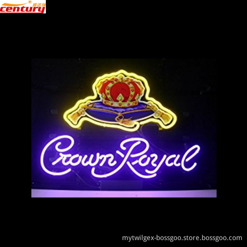 wholesale china factory price custom crown royal neon light sign
